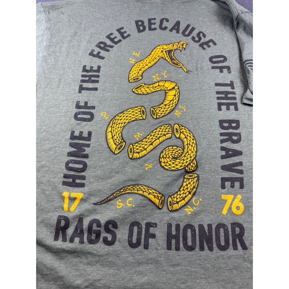 Rags of Honor XL Mens Gray Graphic T‎ Shirt Supporting At Risk Veterans - Picture 6 of 10